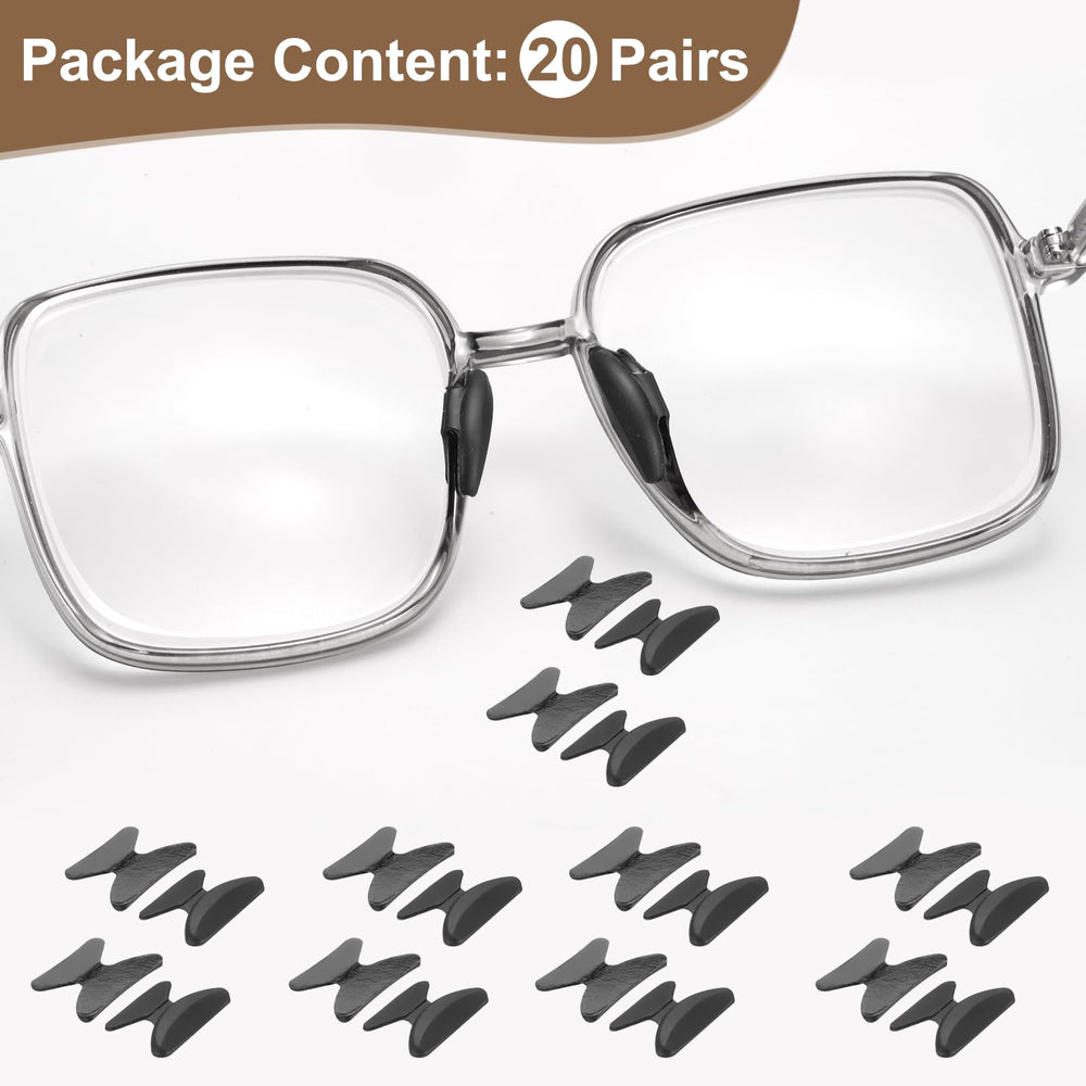 Soft silicone nose pads for comfort on plastic frames