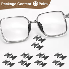 Soft silicone nose pads for comfort on plastic frames