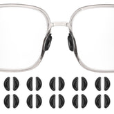 HARFINGTON granular D-shaped silicone nose pads – 3.5mm thick, 10 pairs for plastic frames