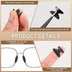 Anti slip self adhesive backing on nose pad