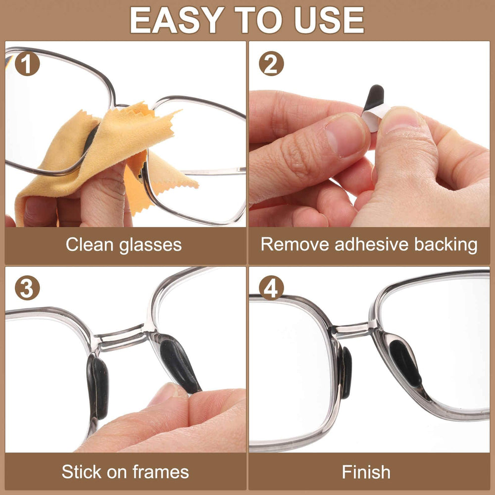 Soft silicone nose pads providing skin protection and comfort