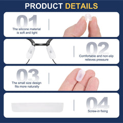 Snap-in design nose pads with 10-pair package