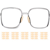 HARFINGTON foam eyeglass nose pads, 19x8x1mm, D-shaped, skin color