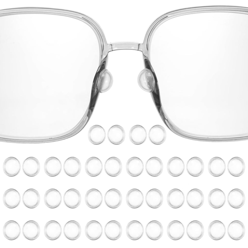 HARFINGTON 20 pairs silicone nose pads set, round 4.7mm thick, clear