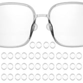 HARFINGTON 20 pairs silicone nose pads set, round 4.7mm thick, clear