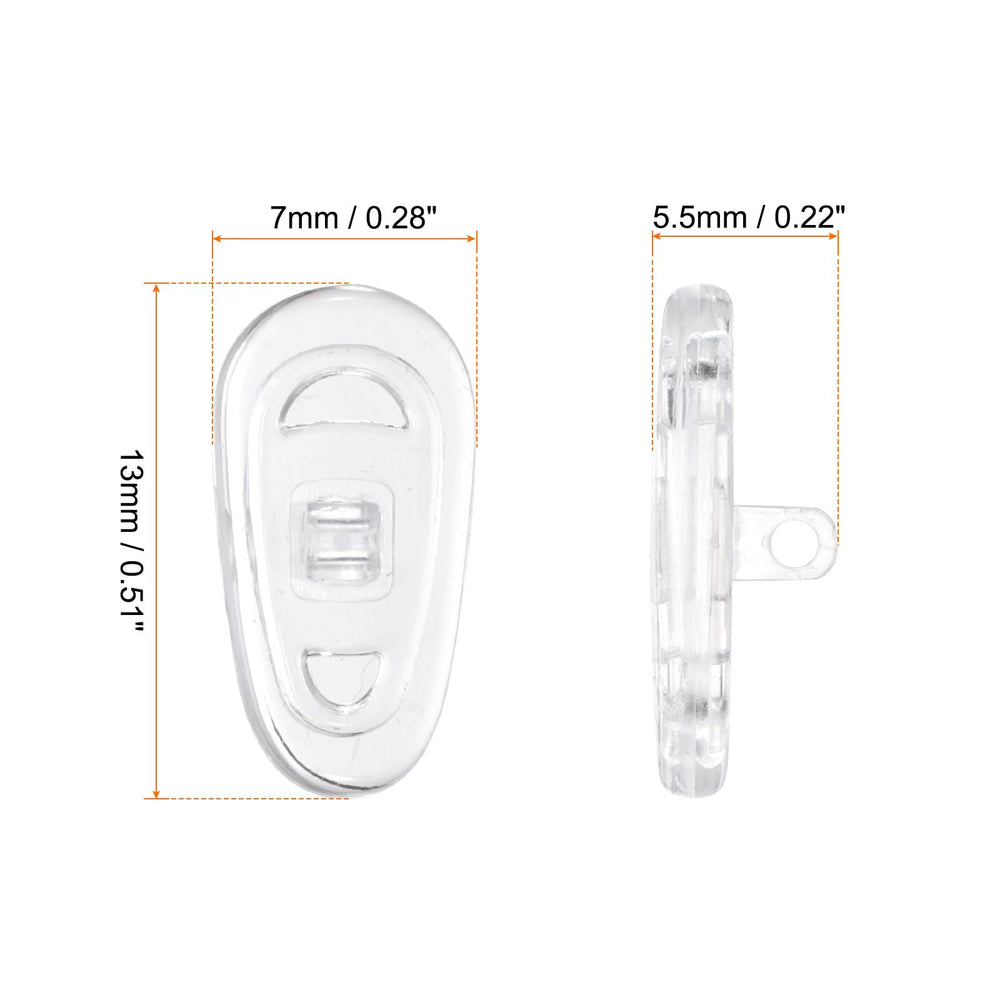 Close-up of HARFINGTON silicone nose pads with screw-in design
