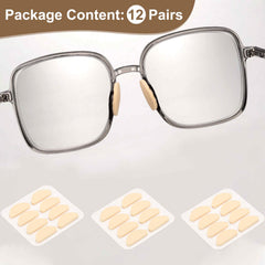Foam nose pads attached to glasses frame showing anti-slip design