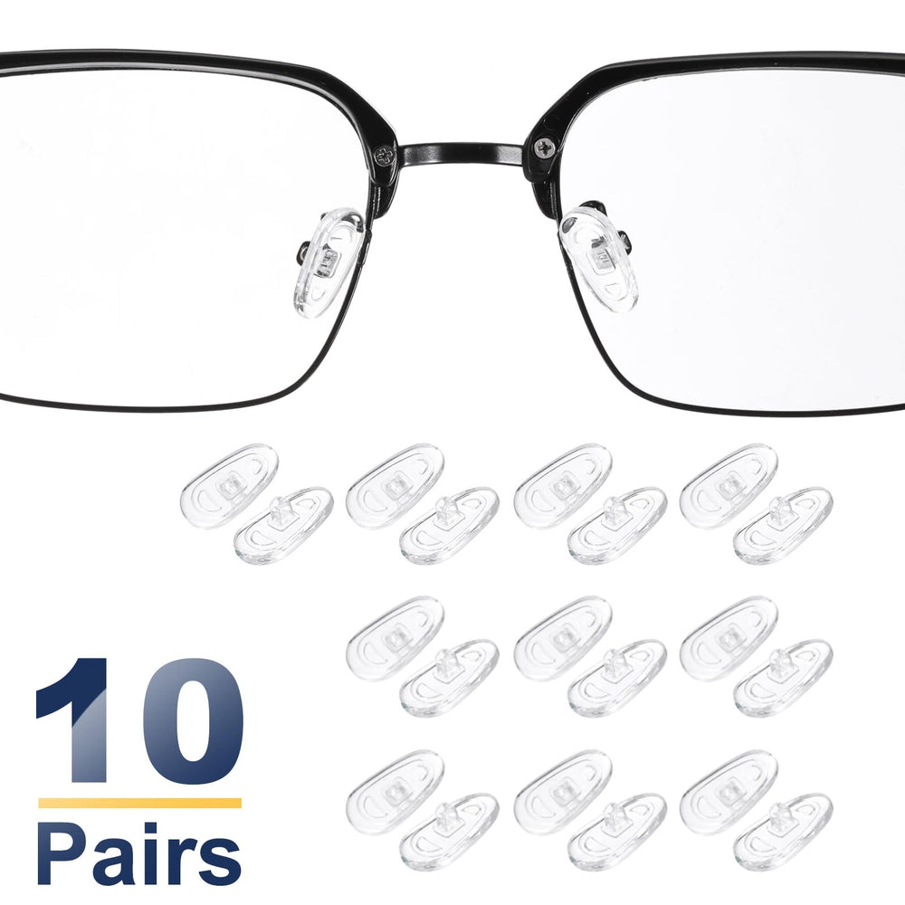 White HARFINGTON nose pads installed on eyeglasses