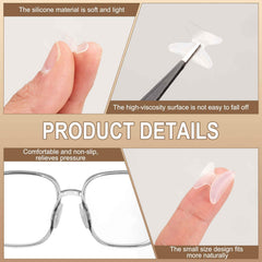 Nose pads compatible with plastic and full-frame glasses