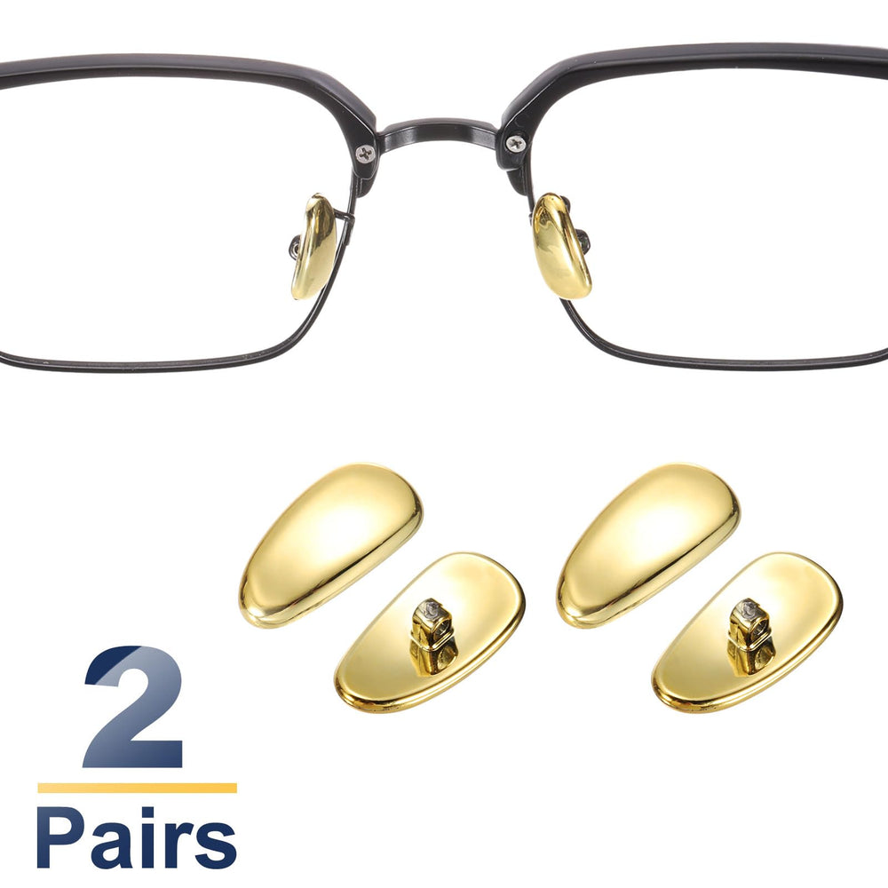 Anti-slip nose pads designed for plastic and metal frames in gold