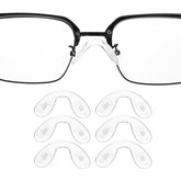 HARFINGTON nose pads, 6-pairs, 29mm length, silicone, U-shaped, clear