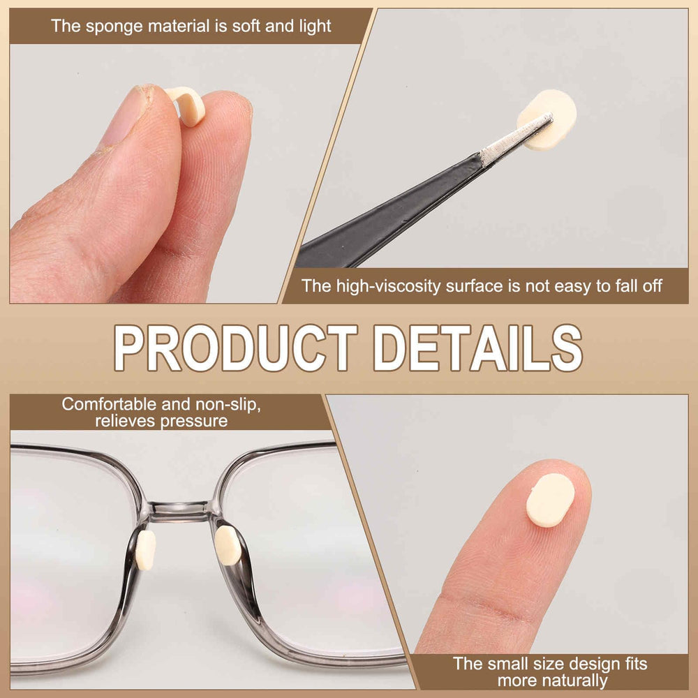 Nose pads fitting various frames including plastic frames
