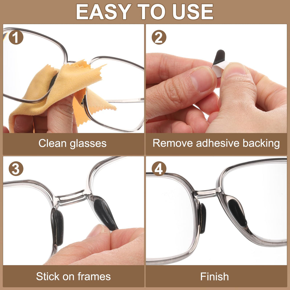 Nose pads compatible with plastic frames, full-frame optical frames and sunglasses
