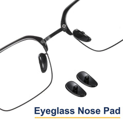 Nose pads compatible with full-frame optical frames, flat sunglasses, and plastic frames