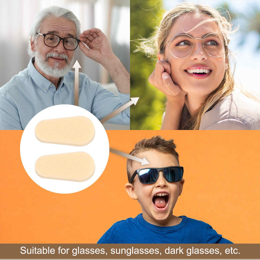 Skin-colored foam nose pads offering anti-slip comfort