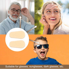 Skin-colored foam nose pads offering anti-slip comfort
