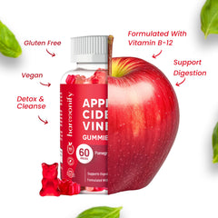 Gummies supporting digestive health and detox with apple cider vinegar