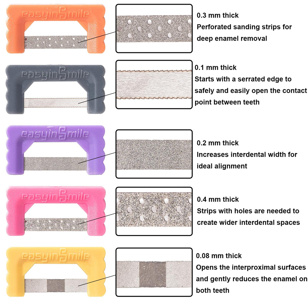 Single-side sand variation of HarmonyDent IPR strip