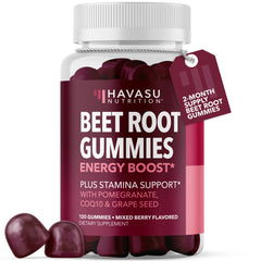 HAVASU NUTRITION Beet Root Gummies bottle-front for convenient energy support on the go