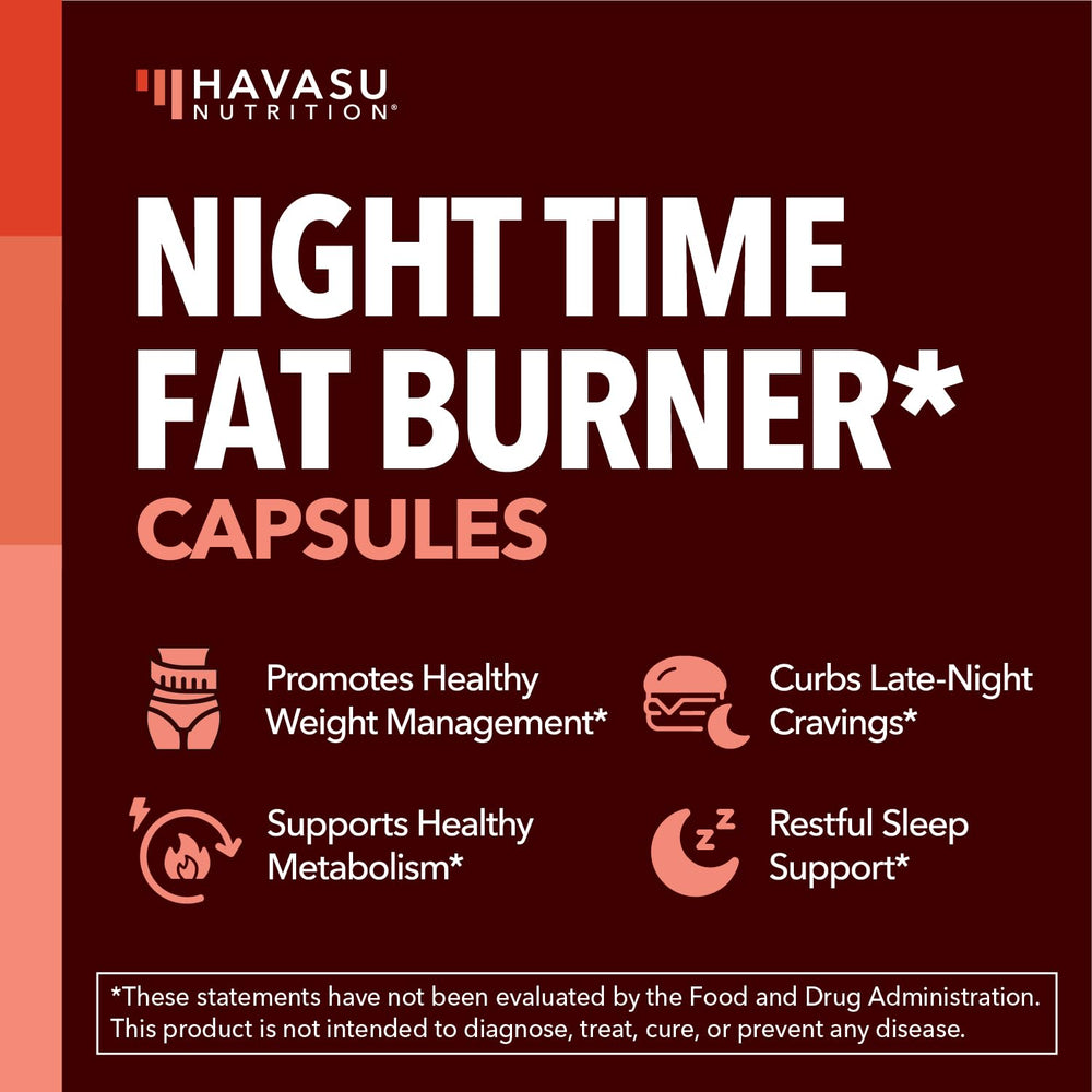 HAVASU NUTRITION Night-Time Fat Burner green coffee bean image highlighting cravings management.