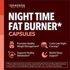 HAVASU NUTRITION Night-Time Fat Burner green coffee bean image highlighting cravings management.