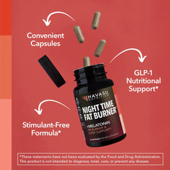 HAVASU NUTRITION Night-Time Fat Burner L-theanine calming moment.