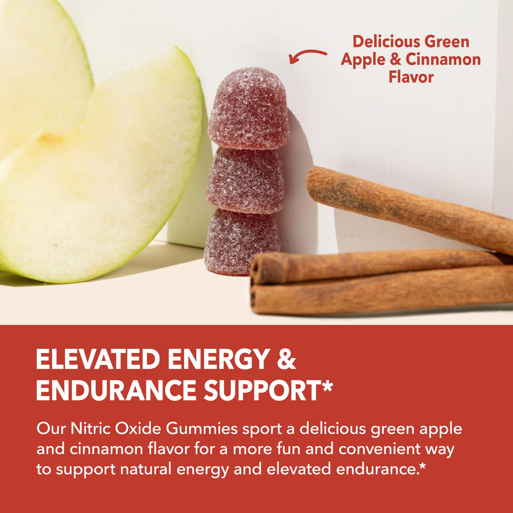 HAVASU NUTRITION nitric oxide gummies 90-count package shows convenient monthly supply.