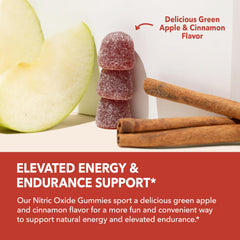 HAVASU NUTRITION nitric oxide gummies 90-count package shows convenient monthly supply.