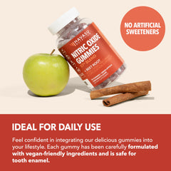 HAVASU NUTRITION nitric oxide gummies before-workout-draw depicts quick daily dosing.