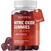 HAVASU NUTRITION nitric oxide gummies green apple bottle supports daily endurance during workouts.