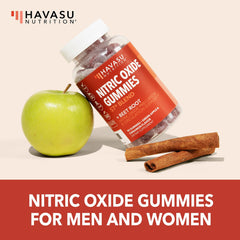 HAVASU NUTRITION nitric oxide gummies plant-based S7 blend graphic emphasizes performance support.