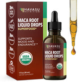 HAVASU NUTRITION Maca Root Liquid Drops bottle for daily energy support.