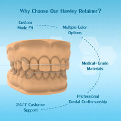 Hawley retainer being rinsed for easy care