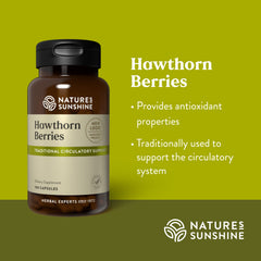 Hawthorn berries product label