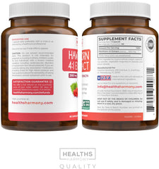 Hawthorn extract bottle with label back view