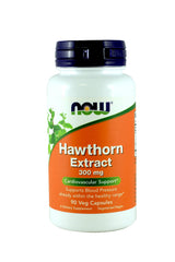 NOW Hawthorn Extract 300mg 90 VegiCaps Pack 2 front view