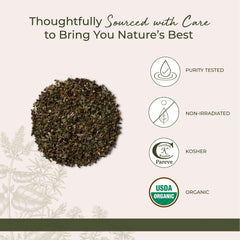 Organic, kosher hawthorn leaves and flowers