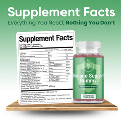 Mixed berry flavor immune gummies for daily support