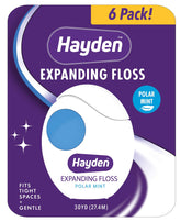 Hayden Expanding Dental Floss packaging with Polar Mint label