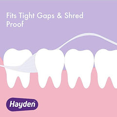 Woven floss designed to fit tight gaps and prevent shredding
