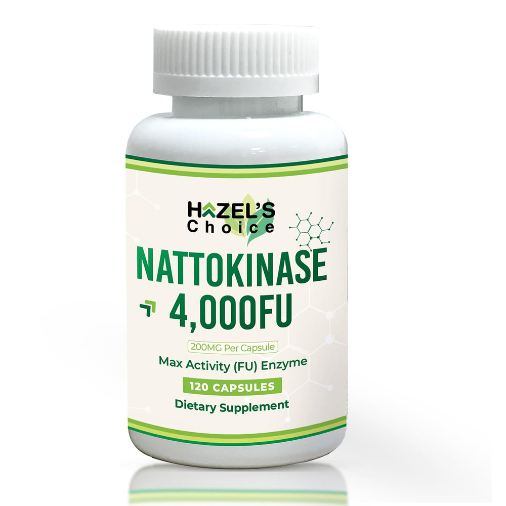 Hazel's Choice Nattokinase 4000 FU bottle – 120 capsules
