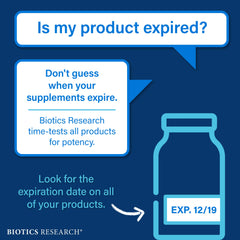 Front and back views of Biotics Research HCl Plus packaging