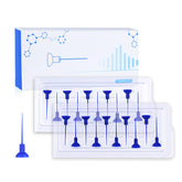 Blue root canal irrigator replacement tip - front view