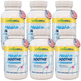 HEAL-N-SOOTHE bottle showing 90 capsules in a 6-pack