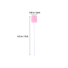 Disposable mouth swabs pink color for oral care