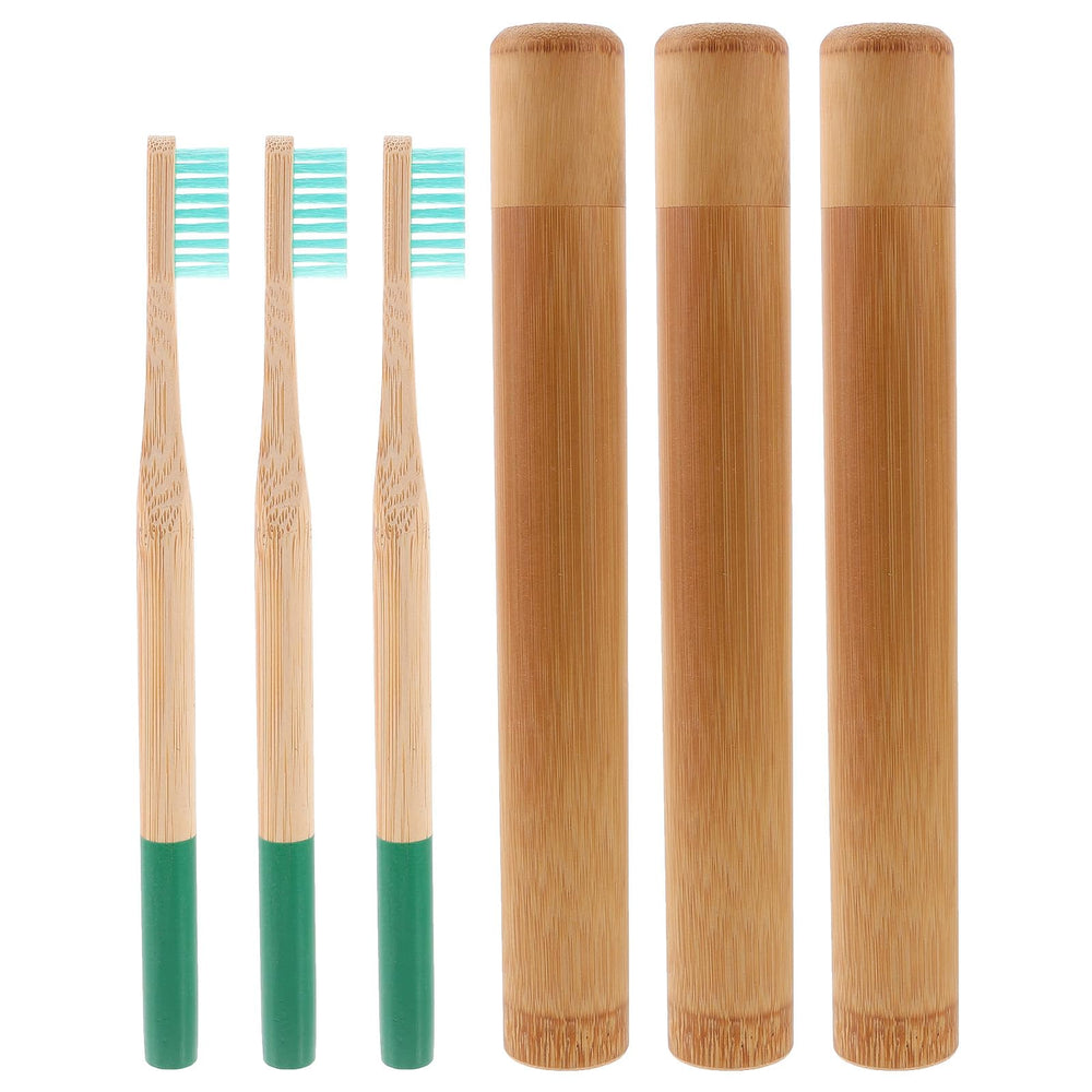 Eco-friendly bamboo toothbrush holder and case