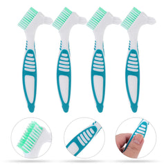 Pack of 4 green denture brushes