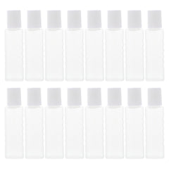 Transparent mini bottle set with screw caps – Healifty 25-piece