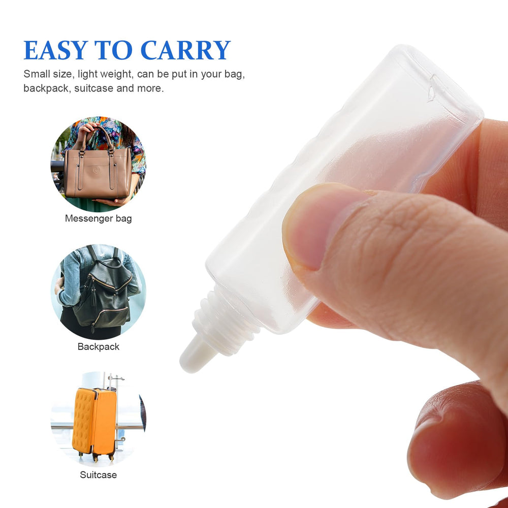 25-pack of clear PP bottles for liquids and travel