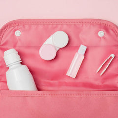 Bulk pack of transparent mini bottles for organizing liquids